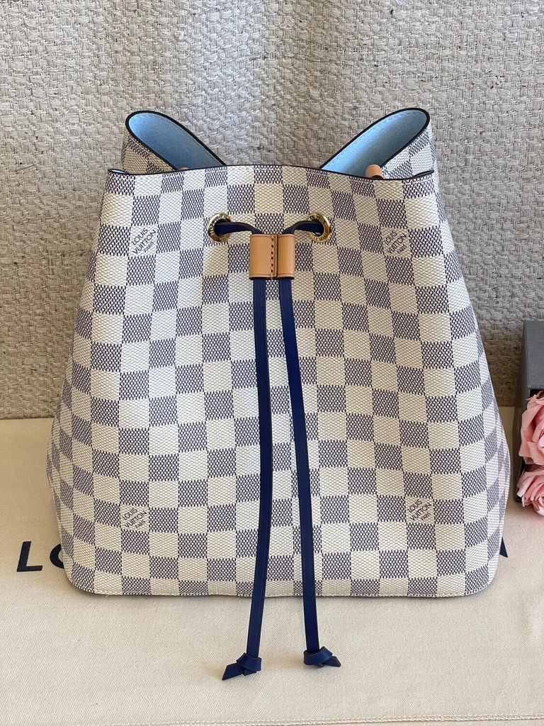 100 Original Louis Vuitton NeoNoe MM Damier Azur